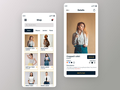 E-Commerce Clothing app UI appui e commerce figma ui
