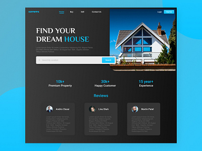 Real Estate Landing Page UI dribbble figma graphic design ui webdesign
