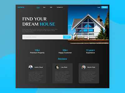 Real Estate Landing Page UI