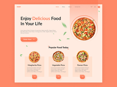 Food Landing Page UI