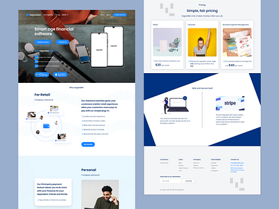 Fintech Website branding design flat minimal typography ui web webapp
