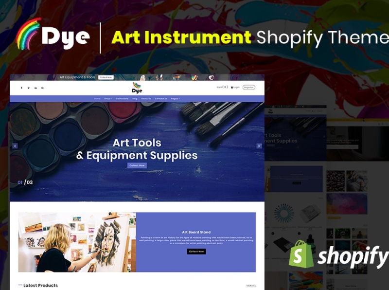 Dye Art Instrument Shopify Theme