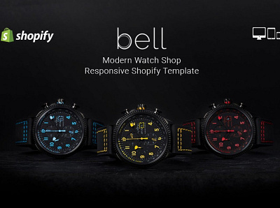 Bell Watch Shop Shopify Theme 3d accessories animation bell watch branding design graphic design icon illustration illustrator logo motion graphics responsive design shopify theme theme typography ui ux vector watch