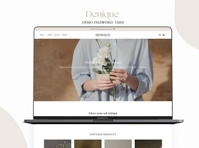 Denique Minimalistic Shopify Theme 3d animation branding design ecommerce graphic design icon illustration illustrator logo motion graphics shopify theme template theme typography ui ux vector web design website design