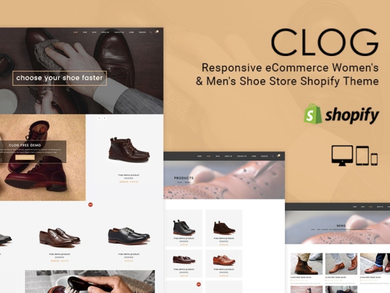 Clog Shoe Store Shopify Theme