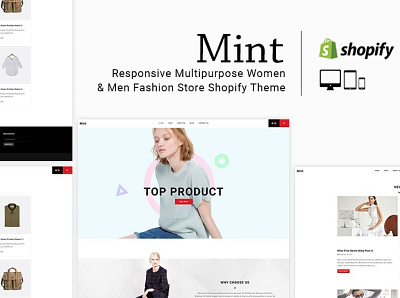 Mint Men Fashion Store Shopify Theme 3d animation branding design fashion theme graphic design icon illustration illustrator logo mint shopify theme motion graphics responsive mint shopify shopify theme theme typography ui ux vector