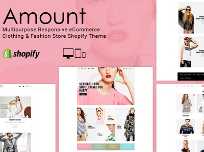 Amount Fashion Store Shopify Theme 3d animation branding design fashion fashion theme graphic design icon illustration illustrator logo motion graphics responsive responsive design shopify theme typography ui ux vector