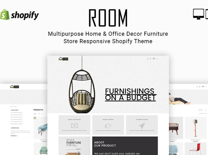 Room Furniture Store Shopify Theme 3d animation branding design furniture store graphic design icon illustration illustrator logo motion graphics responsive room furniture shopify shopify theme theme typography ui ux vector