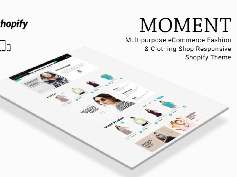 Moment Fashion Shop Shopify Theme 3d animation branding design fashion fashion shopify theme graphic design icon illustration illustrator logo motion graphics responsive shopify shopify theme theme typography ui ux vector