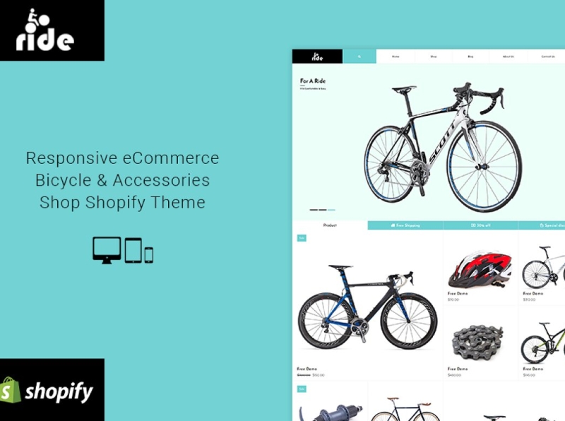 Ride Bicycle Shopify Theme 3d animation branding design games shopify theme graphic design icon illustration illustrator logo motion graphics responsive responsive shopify theme shopify shopify theme theme typography ui ux vector