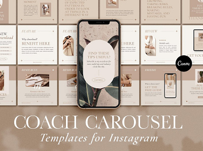 Instagram Coach Carousels CANVA 3d animation branding design graphic design icon illustration illustrator layouts logo mockups motion graphics social media square typography ui ux vector