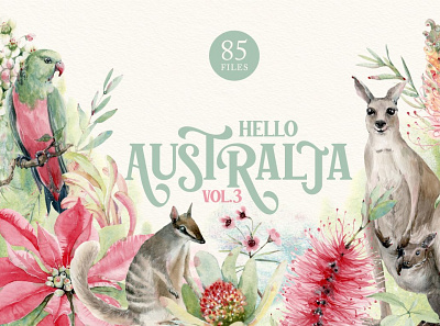 HELLO AUSTRALIA Vol.3 3d animation branding design graphic design icon illustration illustrator logo motion graphics typography ui ux vector