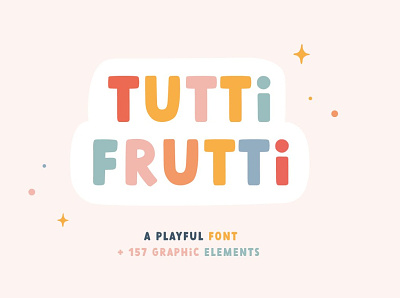 Tutti Frutti Playful font 3d animation branding design graphic design icon illustration illustrator logo motion graphics typography ui ux vector