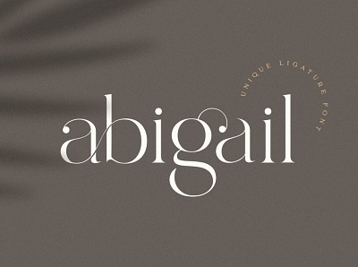 abigail - unique ligature font 3d animation branding design graphic design icon illustration illustrator logo motion graphics typography ui ux vector