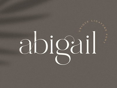 abigail - unique ligature font