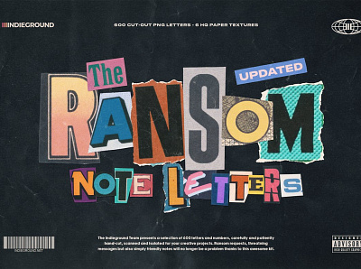Ransom Note Letters 3d animation branding design graphic design icon illustration illustrator logo motion graphics typography ui ux vector