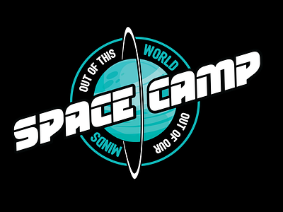 Space Camp adventure camping illustrator logo