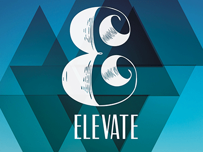 Elevate Logo branding camp church design elevate logo vintage