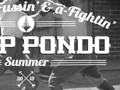 Camp Pondo - Summer Branding camp design fighting gray logo vintage