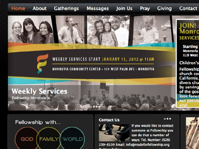 Fellowship Website black church design web