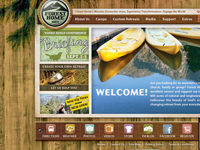 Foresthome Web Design (in progress) brown camp texture web design