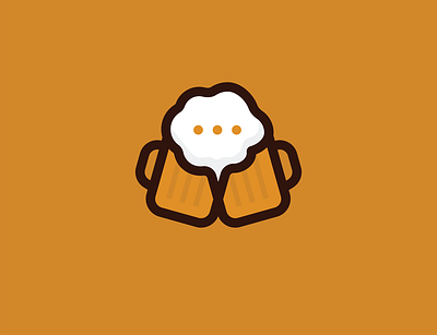 Beer + Chat Bubble appicon beer branding design logo mug social social app social network socialmedia yellow