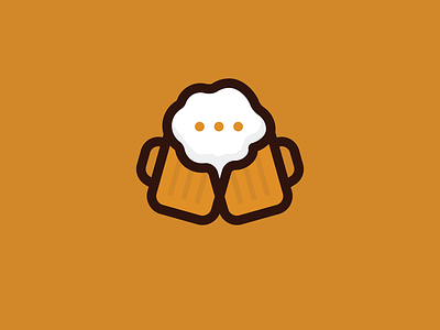 Beer + Chat Bubble appicon beer branding design logo mug social social app social network socialmedia yellow
