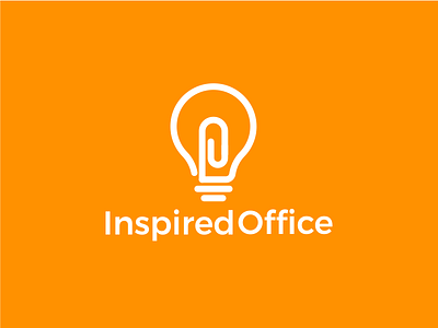 Inspired Office Logo bulb creative inspired logo minimal office paper clip