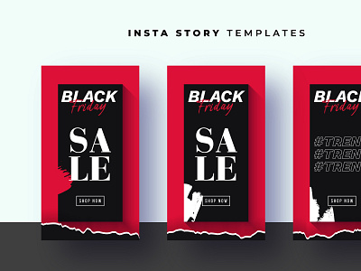 Black friday sale insta story templates