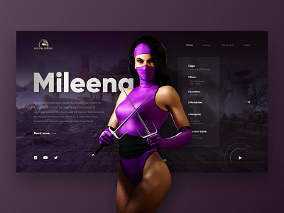 Mortal Combat Character design game mortal combat ui web