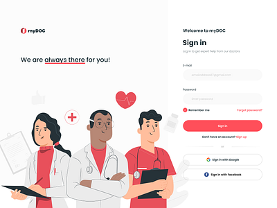 Sign in page branding design illustration login screen logo medical medical platform sign in ui ux web