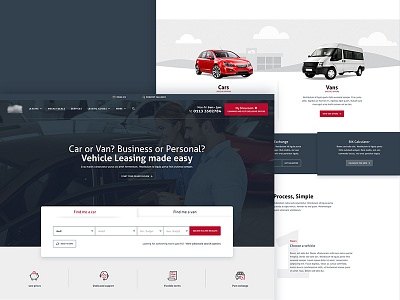 Car Leasing Homepage Concept