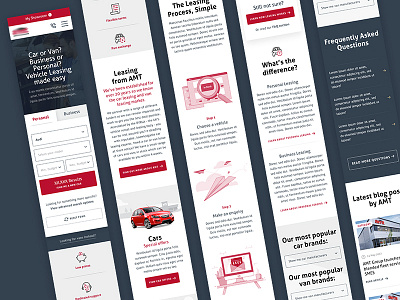 Car Leasing Homepage Mobile audi car cars icons leasing mobile responsive ui ux web