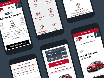 Car Leasing Mobile auto cars leasing mobile mobile design responsive ui vans