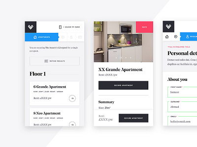 Student accomodation booking flow accomodation booking flow flow housing mobile renting students ui ux validation