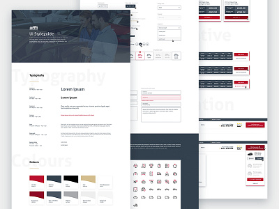 UI Style Guide cars guide leasing style styleguide ui ux