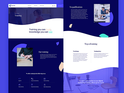 Training Page Template agency content landing layout marketing marketing agency services template training ui ux