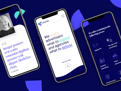 EdenYale site agency desktop marketing marketing agency mobile shapes ui ux