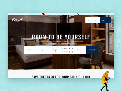 Roomzzz Aparthotels agency homepage hotel ui ux web