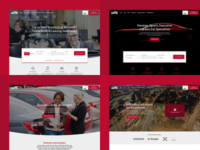 AMT Auto agency cars design flow homepage leasing marketing responsive ui ux web
