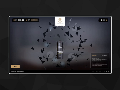 Lynx game device previews agency app deodorants design marketing responsive ui ux webgl