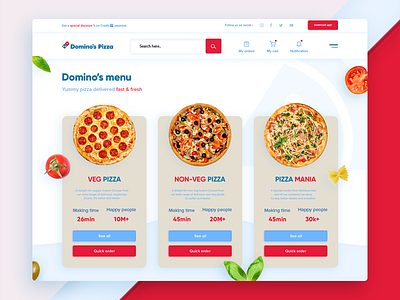 Dominos branding design illustration