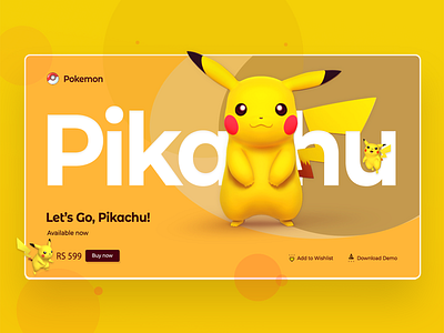 pikachu branding design illustration ui