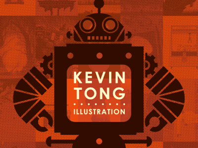 Kevin Tong Illustration Logo design identity illustration logo robot