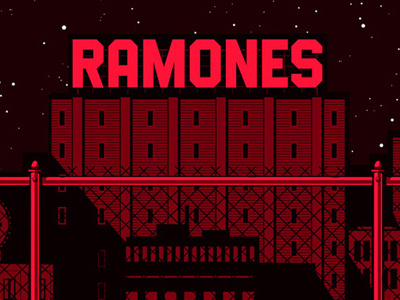 RAMONES Gig Poster art design gig poster poster ramones screen print warner bros records