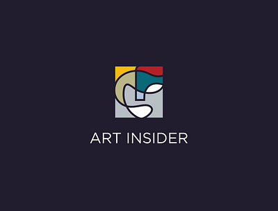 Art Insider icon logo minimal vector