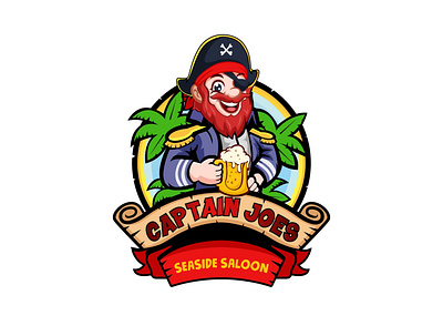 Captain Joes branding illustration logo vector