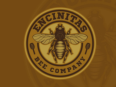Encinitas Bee Company branding illustration logo vector