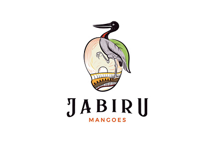 Jabiru Mangoes branding illustration logo vector