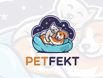 Petfekt branding illustration logo vector